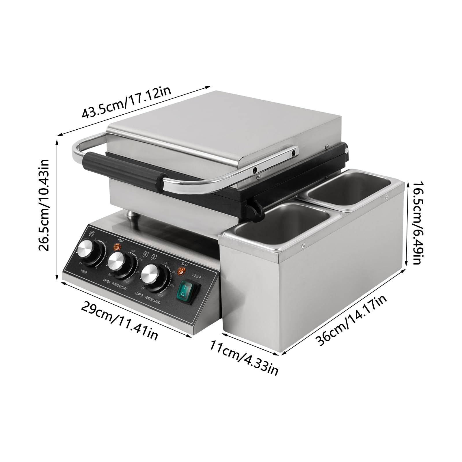 Amazon.com: Breakfast Set Stainless Steel Waffle Maker, 2200 Watts